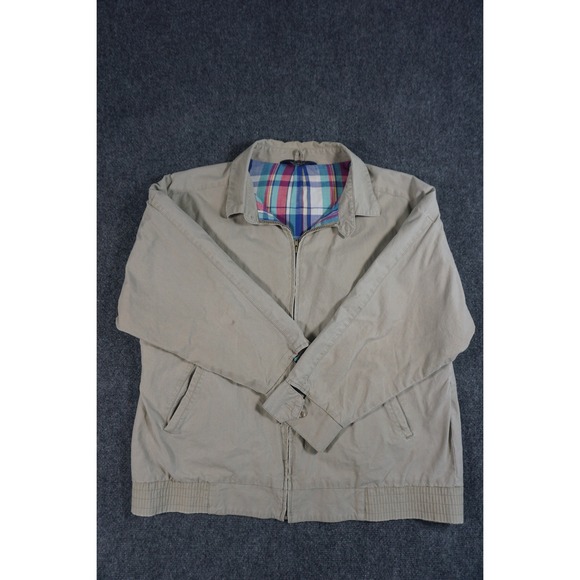 Woolrich Other - Vintage Woolrich Jacket Mens Large Khaki Harrington Full Zip Preppy Casual